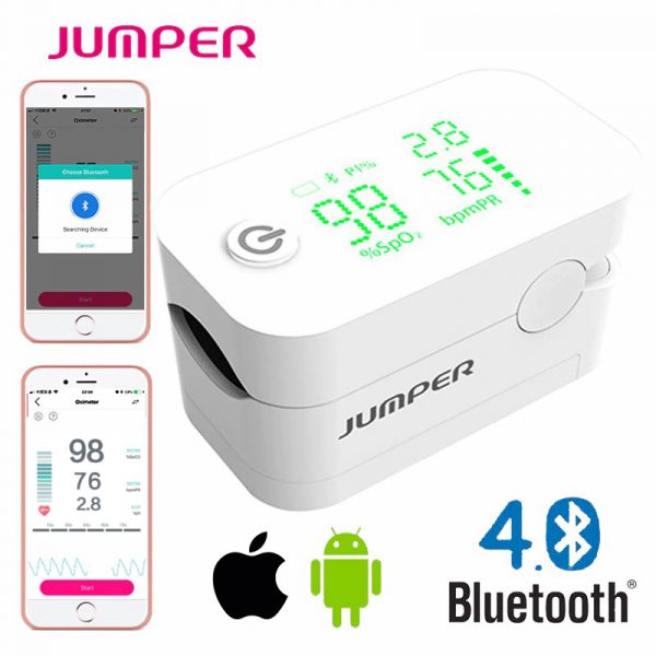 Jumper New Finger Pulse Oximeter With Bluetooth Fingertip Oximetro de pulso de dedo LED Pulse