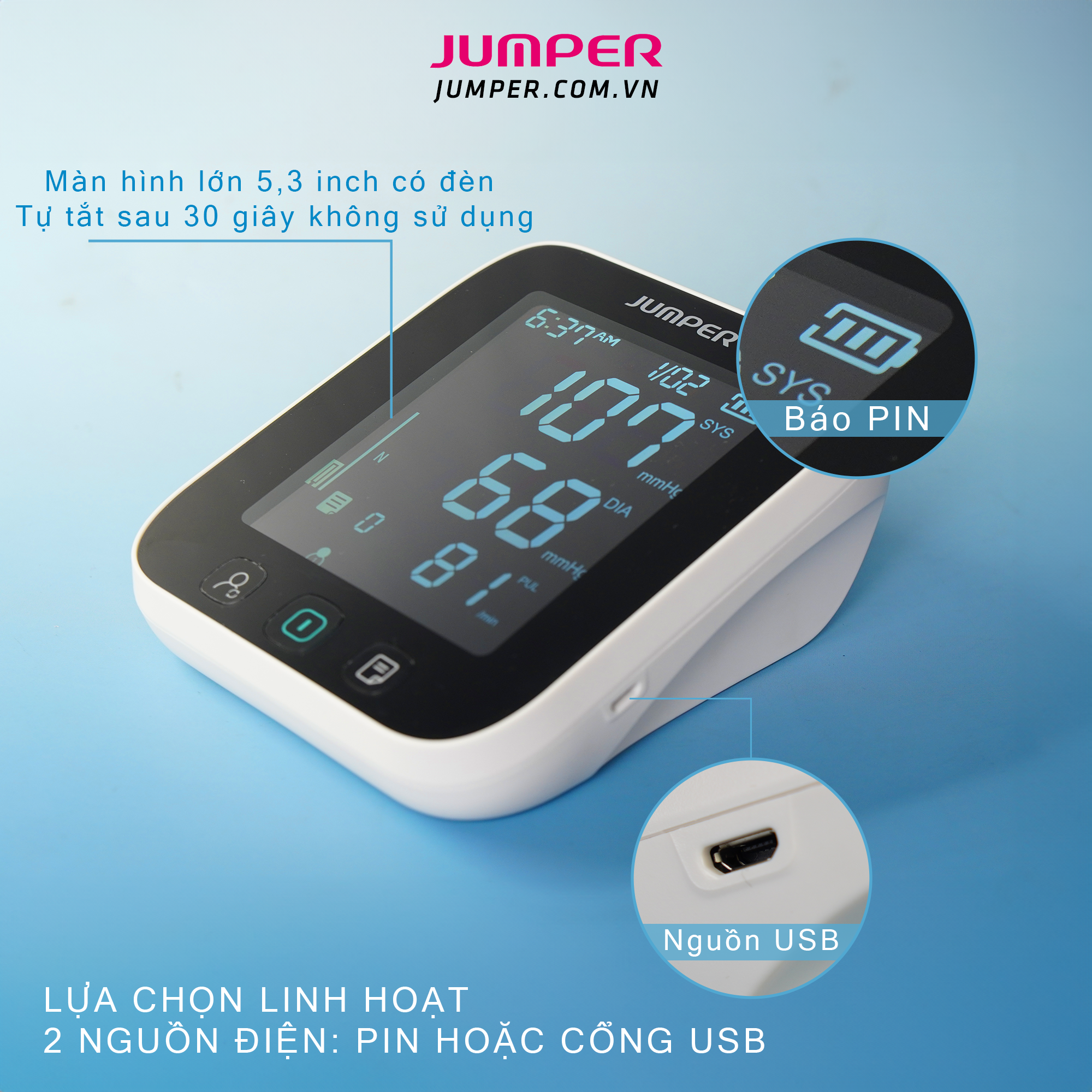 Máy đo huyết áp bắp tay Jumper JPD-HA101